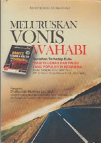 Image of Meluruskan Vonis Wahabi : bantahan terhadap buku